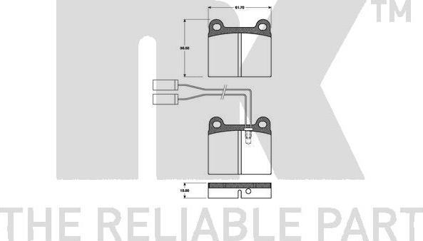 NK 221004 - Тормозные колодки, дисковые, комплект www.autospares.lv