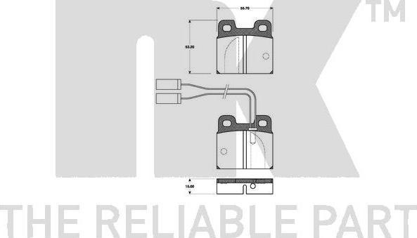 NK 221006 - Brake Pad Set, disc brake www.autospares.lv