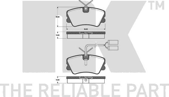 NK 221008 - Bremžu uzliku kompl., Disku bremzes www.autospares.lv