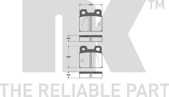 NK 221003 - Тормозные колодки, дисковые, комплект www.autospares.lv