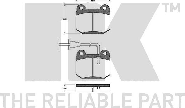 NK 221007 - Bremžu uzliku kompl., Disku bremzes www.autospares.lv