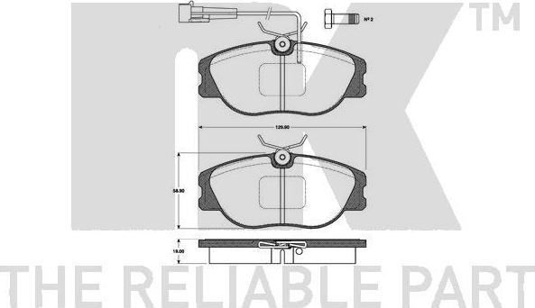 NK 221014 - Bremžu uzliku kompl., Disku bremzes autospares.lv