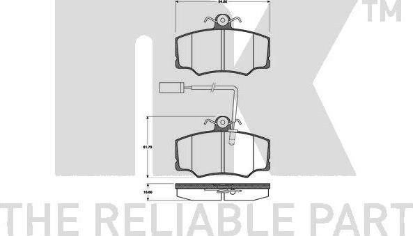 NK 221011 - Bremžu uzliku kompl., Disku bremzes www.autospares.lv