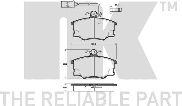 NK 221013 - Bremžu uzliku kompl., Disku bremzes www.autospares.lv