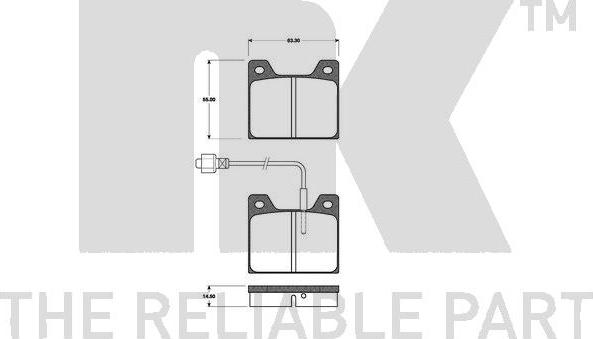 NK 221808 - Bremžu uzliku kompl., Disku bremzes www.autospares.lv