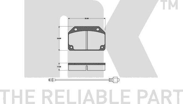 NK 221816 - Bremžu uzliku kompl., Disku bremzes www.autospares.lv