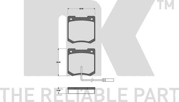 NK 221811 - Bremžu uzliku kompl., Disku bremzes www.autospares.lv