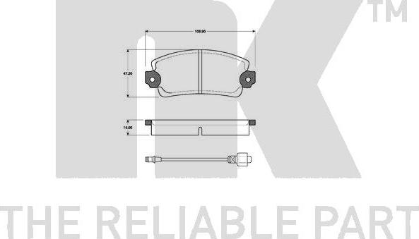 NK 221817 - Bremžu uzliku kompl., Disku bremzes www.autospares.lv