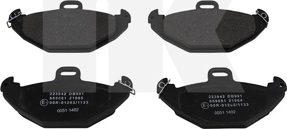 NK 223 942 - Brake Pad Set, disc brake www.autospares.lv