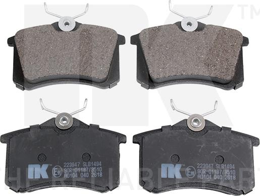 NK 223947 - Brake Pad Set, disc brake www.autospares.lv