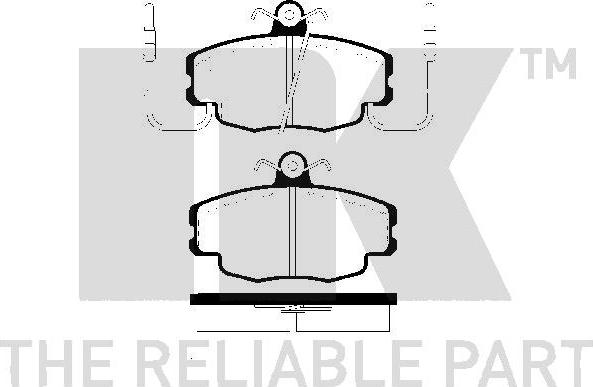 NK 223929 - Bremžu uzliku kompl., Disku bremzes www.autospares.lv