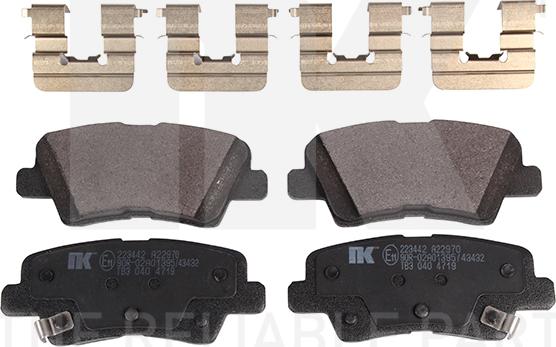 NK 223442 - Brake Pad Set, disc brake www.autospares.lv