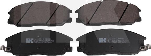 NK 223414 - Brake Pad Set, disc brake www.autospares.lv