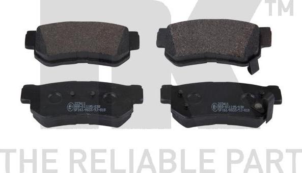 NK 223411 - Brake Pad Set, disc brake www.autospares.lv