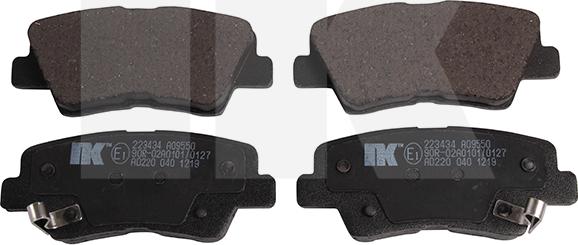 NK 223434 - Тормозные колодки, дисковые, комплект www.autospares.lv