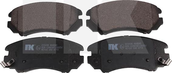 NK 223436 - Brake Pad Set, disc brake www.autospares.lv