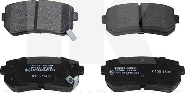 NK 223521 - Brake Pad Set, disc brake www.autospares.lv