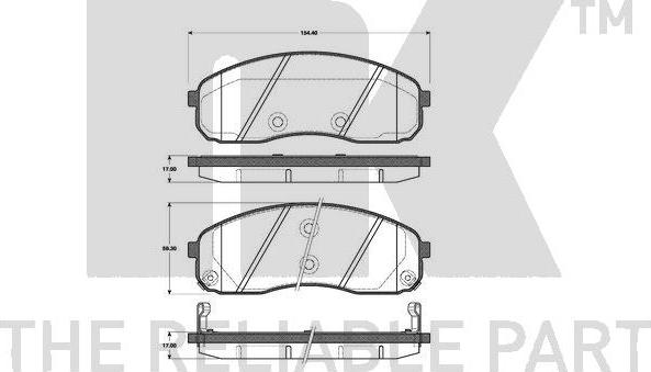 NK 223522 - Bremžu uzliku kompl., Disku bremzes www.autospares.lv