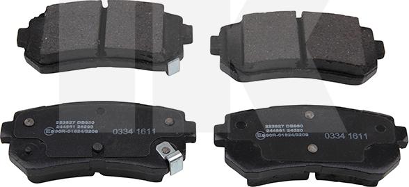 NK 223527 - Brake Pad Set, disc brake www.autospares.lv