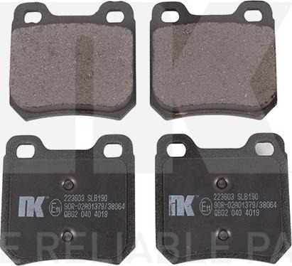 NK 223603 - Brake Pad Set, disc brake www.autospares.lv