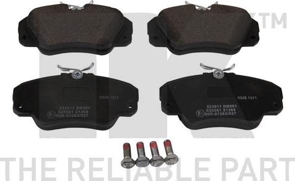 NK 223611 - Brake Pad Set, disc brake www.autospares.lv