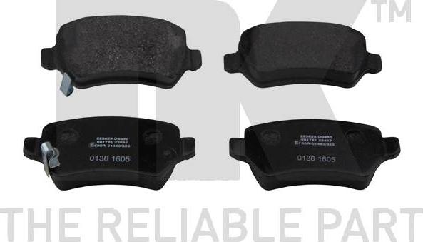 NK 223625 - Brake Pad Set, disc brake www.autospares.lv