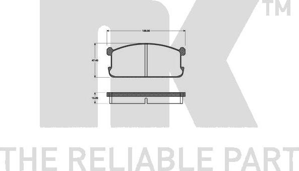 NK 223001 - Тормозные колодки, дисковые, комплект www.autospares.lv