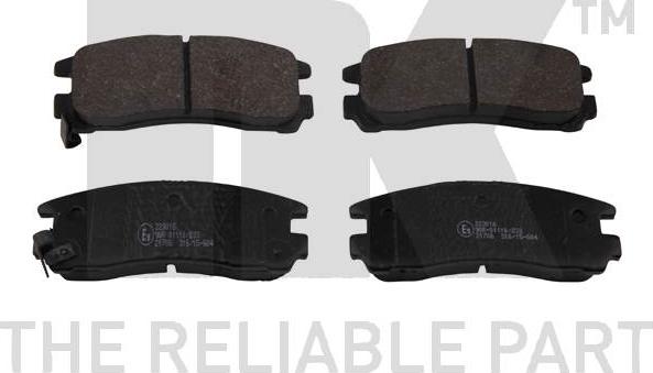 NK 223016 - Brake Pad Set, disc brake www.autospares.lv