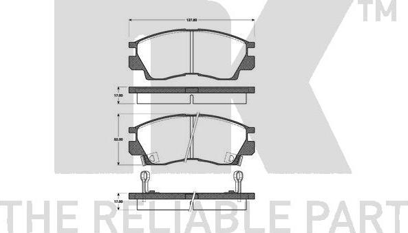 NK 223010 - Bremžu uzliku kompl., Disku bremzes www.autospares.lv