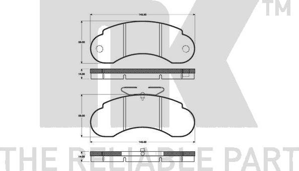 NK 223311 - Bremžu uzliku kompl., Disku bremzes www.autospares.lv