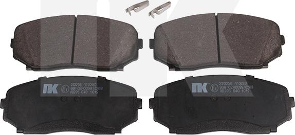 NK 223 256 - Тормозные колодки, дисковые, комплект www.autospares.lv