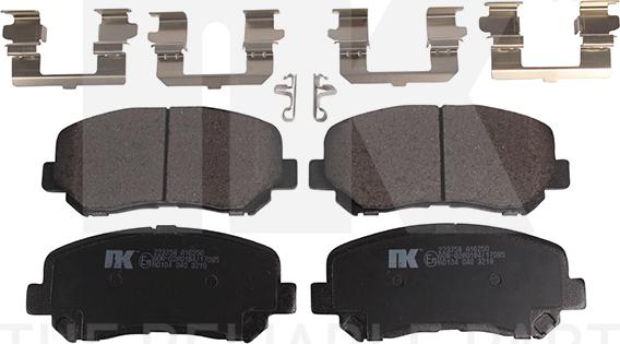 NK 223258 - Тормозные колодки, дисковые, комплект www.autospares.lv