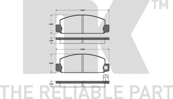 NK 223210 - Bremžu uzliku kompl., Disku bremzes www.autospares.lv