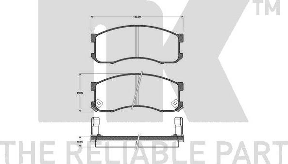 NK 223229 - Тормозные колодки, дисковые, комплект www.autospares.lv