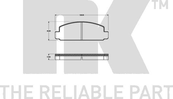 NK 223226 - Bremžu uzliku kompl., Disku bremzes www.autospares.lv