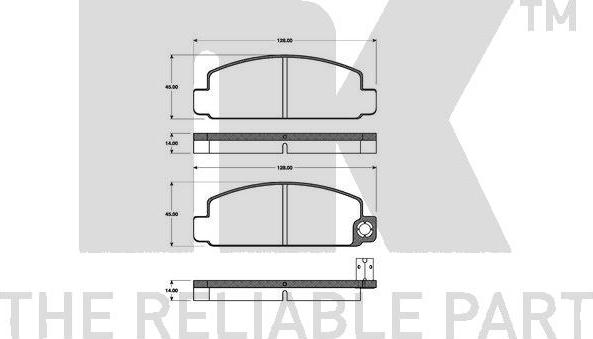 NK 223228 - Bremžu uzliku kompl., Disku bremzes www.autospares.lv