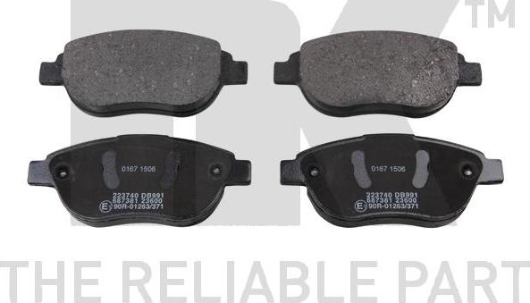 NK 223740 - Brake Pad Set, disc brake www.autospares.lv