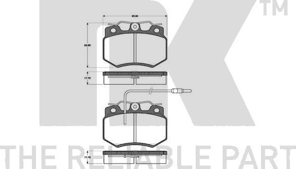 NK 223711 - Bremžu uzliku kompl., Disku bremzes www.autospares.lv