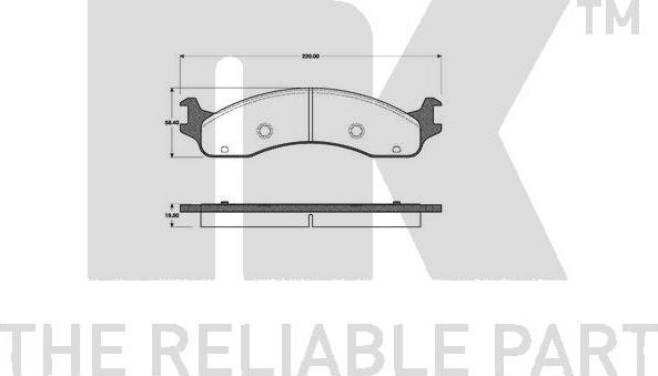 NK 222548 - Bremžu uzliku kompl., Disku bremzes www.autospares.lv