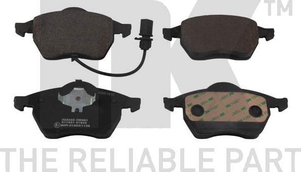 NK 222555 - Brake Pad Set, disc brake www.autospares.lv