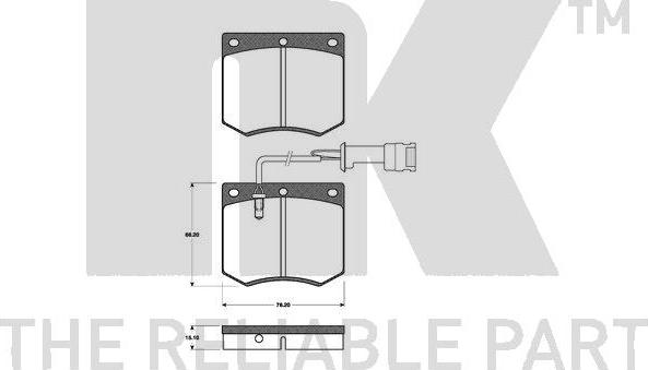 NK 222509 - Bremžu uzliku kompl., Disku bremzes www.autospares.lv