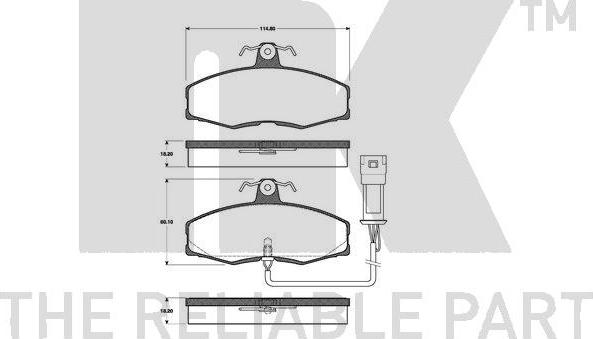 NK 222502 - Bremžu uzliku kompl., Disku bremzes autospares.lv