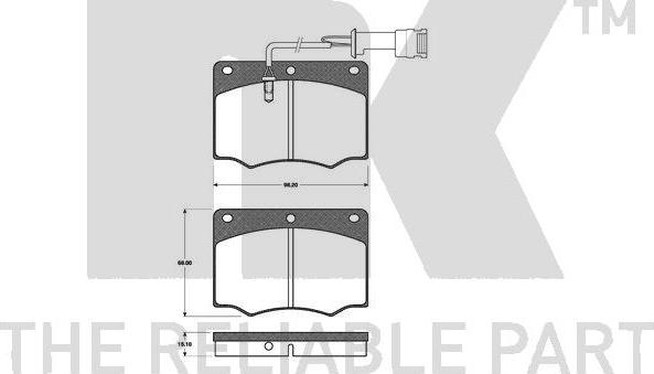 NK 222510 - Bremžu uzliku kompl., Disku bremzes www.autospares.lv