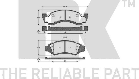 NK 222528 - Bremžu uzliku kompl., Disku bremzes www.autospares.lv