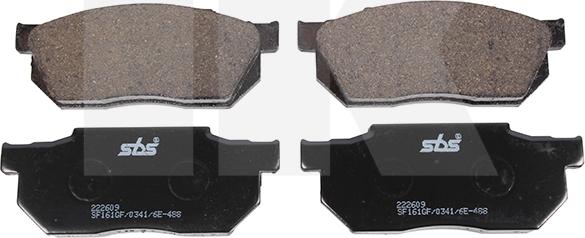 NK 222609 - Brake Pad Set, disc brake www.autospares.lv