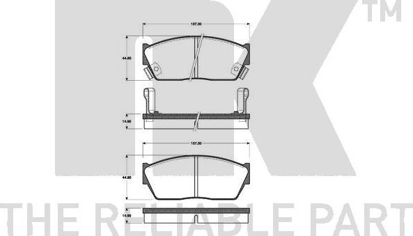 NK 222604 - Brake Pad Set, disc brake www.autospares.lv