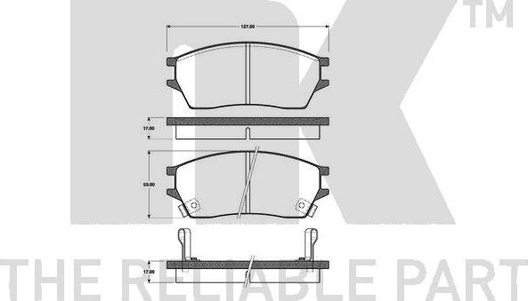 NK 222614 - Bremžu uzliku kompl., Disku bremzes www.autospares.lv