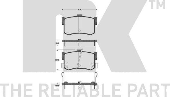 NK 222617 - Brake Pad Set, disc brake www.autospares.lv