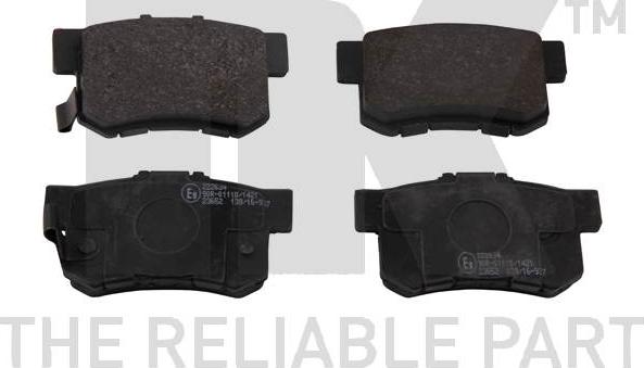 NK 222634 - Brake Pad Set, disc brake www.autospares.lv