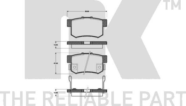 NK 222635 - Bremžu uzliku kompl., Disku bremzes www.autospares.lv